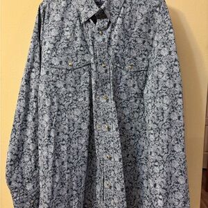 Wrangler Blue Paisley Shirt